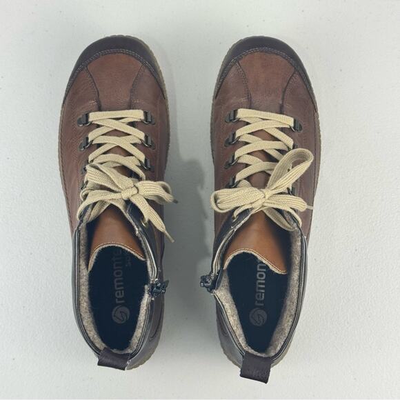 Remonte R4779-25 Liv 79 Tex Mid Top Brown Leather Sneaker Boot Women’s Size 42 - Picture 6 of 9